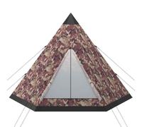 Tenda da campeggio per 4 persone multicolore con finestre in rete
