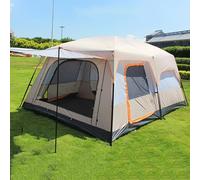 Tenda da campeggio per 5-8 persone, spaziosa tenda da campeggio, tenda leggera e pratica con zona soggiorno per campeggio, escursionismo, festa, tenda da campeggio con 2 stanze D