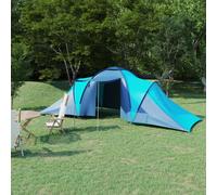 Tenda da Campeggio per 6 Persone Blu Marino e Azzurro