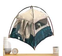 Tenda da campeggio per bambole, design mini casetta per bambini, modello compatto per esterni, realistica, attrezzatura portatile da esposizione | con fotografia da tavolo e disposizione da giardino