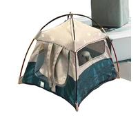 Tenda da campeggio per bambole in miniatura - Design portatile pop-up, copertura con motivi colorati, funzionalità di facile assemblaggio, rifugio per giocattoli che promuove lo spirito avventuroso e