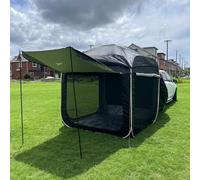 Tenda Da Campeggio Per SUV Da 4 Persone, Tenda Da Esterno Con Pali Rinforzati E Veranda Con Zanzariera, Tenda Portatile E Resistente Alle Intemperie Per Furgoni O Auto, Per SUV, Monovolume(Nero)