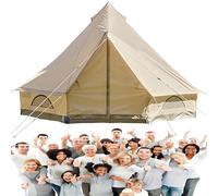 Tenda da campeggio per yurta, tessuto Oxford 150D, impermeabile, antivento, 4 stagioni, con sfiato laterale, protezione solare con design piramidale