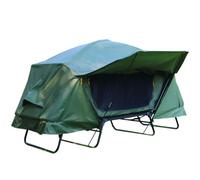 Tenda da campeggio rialzata pieghevole con doppio strato antipioggia, finestra e borsa portaoggetti per escursioni all'aperto e picnic Comfort