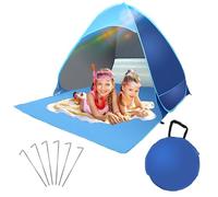 Tenda da Campeggio Spiaggia Pop-up,Tenda da Spiaggia Automontante istantanea,Tenda da Spiaggia,Tenda Portatile per 2-3 Persone,per Vacanza in Spiaggia Campeggio Viaggi,Blue (165 * 150 * 110cm)