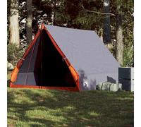 Tenda da Campeggio Telaio A per 2 Persone Grigia Impermeabile