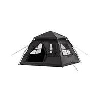 Tenda da campeggio Tenda da campeggio all'aperto in gomma nera Tenda ispessita e resistente alla pioggia Attrezzatura portatile da campeggio Ottima ventilazione