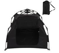 Tenda da campeggio Tenda retrattile automatica pieghevole portatile per cani di taglia media e grande Bambini Avventura all'aria aperta Tessuto Oxford 600D Nero 90 cm x 70 cm x 68