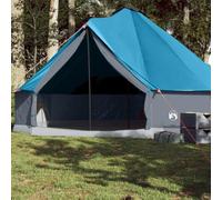 Tenda da campeggio Tipi per 8 persone, blu impermeabile, con connettore E e spazio per avventure all'aria aperta