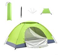 Tenda da campeggio ultraleggera, antivento, impermeabile, leggera, con borsa per il trasporto con la mosca antipioggia, per escursioni, escursioni, viaggi all'aperto (1 persona verde)