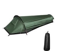 Tenda da campeggio ultraleggera da uomo singolo, tenda da campeggio, escursionismo, portatile, pesa solo 750 g, antivento, impermeabile, antizanzare, traspirante, adatta per tutte le stagioni (verde)