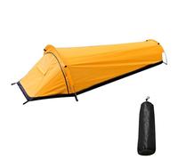 Tenda da campeggio ultraleggera da uomo singolo, tenda da campeggio, escursionismo, portatile, pesa solo 750 g, antivento, impermeabile, antizanzare, traspirante, adatta per tutte le stagioni (giallo)