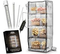 Tenda da coltivazione a fungo con luce e timer a LED da 6500 K, prese d'aria da 10,2 cm compatibili con accessori, serra interna con luce crescente, tenda Martha per funghi, serra da interno, adatta a