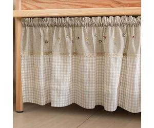 Tenda da Cucina Corta Stile Bistrot Retrò Elegante Sotto il Lavandino per Café, Camera da Letto, Soggiorno e Casa di Campagna - Una Pezzo