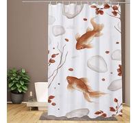 Tenda da Doccia 200x240cm Beige Tenda Doccia, Animale Tende Impermeabile, Vasca da Bagno Tessuto in Poliestere Lavabile Shower Curtain con 12 Anelli per Bagno, Vasca, Dormitorio, Famiglia W1-385