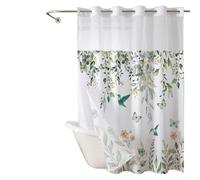 Tenda da doccia a doppio strato con grande anello, tenda divisoria per bagno, con ventosa magnetica, impermeabile e a prova di umidità, con grande clip ad anello, per bagno (C)