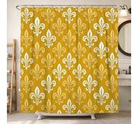 Tenda da doccia a forma di giglio, elegante, classica, in tessuto impermeabile, per vasca da bagno, camera degli ospiti, 183 x 198 cm