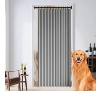 Tenda da Doccia a Pieghevole Magnetica 101 x 179 cm Divisorio per Stanza, Isolamento Termico, per La Privacy Tenda da Doccia Pieghevole per Camera da Letto, Bagno, Grigio