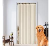 Tenda da Doccia a Pieghevole Magnetica 145 x 165 cm Divisorio per Stanza, Isolamento Termico, per La Privacy Tenda da Doccia Pieghevole per Camera da Letto, Bagno, Beige