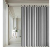 Tenda da Doccia a Pieghevole Magnetica 95 x 197 cm Divisorio per Stanza, Isolamento Termico, per La Privacy Tende Oscuranti per Porta per Camera da Letto, Soggiorno, Grigio