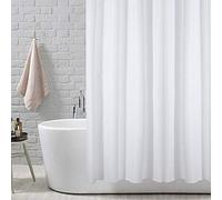 Tenda da doccia, bianco solido, 180 x 180 cm (71 x 71 inch) | 100% poliestere