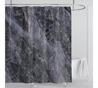 Tenda da doccia impermeabile effetto marmo 3D 190x240cm/Larghezza x Altezza Tenda per arredo bagno stampata lavabile con ganci in plastica