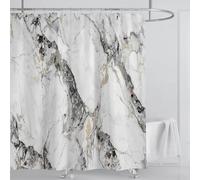 Tenda da doccia impermeabile effetto marmo 3D 270x220cm/Larghezza x Altezza Tenda da doccia impermeabile per bagno, stampata per vasca da bagno