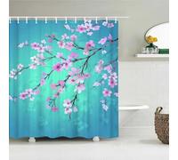 Tenda da doccia impermeabile versatile con stampa floreale e naturale: una scelta elegante e facile da pulire per la tenda da doccia del bagno 120x240cm/Larghezza x Altezza