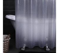 Tenda da doccia in PEVA semitrasparente, resistente alla muffa, design a graticcio, impermeabile, decorazione moderna per la casa e la spa, 200 x 200 cm