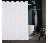 Tenda da doccia in tessuto bianco 80x190cm/Larghezza x Altezza Tenda da doccia semplice per l'arredamento moderno e neutro del bagno dell'hotel, tessuto impermeabile