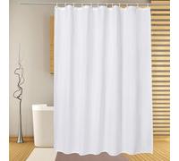Tenda da doccia in tessuto bianco impermeabile 70x183cm/Larghezza x Altezza Tenda da doccia decorativa per bagno dell'hotel lavabile in lavatrice, disponibile in diverse misure