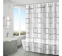 Tenda da doccia in tessuto impermeabile, 120 x 190 cm, antimuffa, ad asciugatura rapida, per vasca da bagno e bagno, con 12 tende da doccia, lavabile