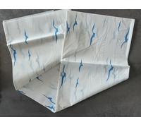 Tenda Da Doccia In Vinile Sylt Blu-Bianco 180x200cm. Sottile Pellicola In Vinile