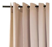 Tenda da doccia Jean & Len beige, 100% poliestere, effetto lino di alta qualità, lavabile in lavatrice, con sistema di sospensione integrato, idrorepellente, 180 x 200 cm