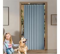 Tenda da Doccia Magnetica per Il Bagno 111 x 169 cm Divisorio per Stanza, Isolamento Termico, per La Privacy Tende a Soffietto per Porte Interne per Camera da Letto, Bagno, Blu