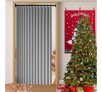 Tenda da Doccia Magnetica per Il Bagno 200 x 194 cm Divisorio per Stanza, Isolamento Termico, per La Privacy Tende Pieghevoli per Porte per Bagno, Camera da Letto, Grigio