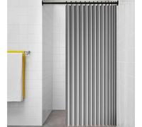 Tenda da Doccia Magnetica Pieghevole 110 x 185 cm Divisorio per Stanza, Isolamento Termico, per La Privacy Tenda Divisoria Termiche Isolanti per Bagno, Camera da Letto, Grigio