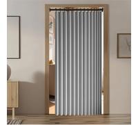 Tenda da Doccia Magnetica Pieghevole 145 x 183 cm Impermeabile, Antispruzzo, Fisarmonica, Magnetica Anti-Spruzzi Tenda da Doccia a Fisarmonica per Camera da Letto, Bagno, Grigio