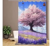 Tenda da Doccia Rosa, Pesca Tenda Doccia 120x200cm Tende Ldrorepellente Tessuto in Poliestere, Lavabile Extra Largo Shower Curtain Ganci 12 Lnclusi per Casa & Hotel per un Ambiente Raffinato W1-390