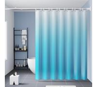 Tenda da doccia sfumata blu chiaro, 180 x 200 cm, antimuffa, in PEVA, con occhielli, impermeabile, decorazione per il bagno, accessori da doccia per la casa