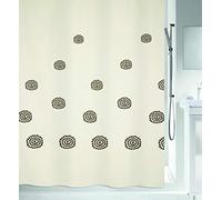 Tenda da Doccia Spirella - Antimuffa - Antibatterica - Lavabile - Impermeabile - Poliestere e Cotone - Righe 180 x 200 cm