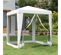 Tenda da esterno a parete laterale in rete a 4 pareti BlancParasol 2x2m, tenda da interno, mobili da esterno, forniture per la casa, decorazione White