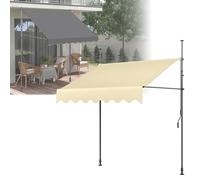 Tenda da esterno con manovella regolabile, baldacchino per balcone, resistente ai raggi UV e impermeabile, per giardini e patii, design con morsetto per una facile installazione