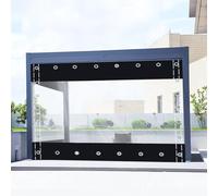 Tenda da Esterno con Occhielli,0,5 mm Spessore Trasparente Tende Telone per Esterni,Teloni Pannelli Laterali,per Terrazze/Balcone/Garage,2x4m/6.56x13.12ft (altezza x lunghezza)