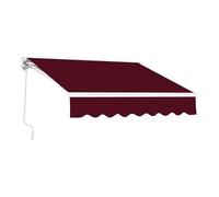 Tenda da esterno con telaio in alluminio 2 x 1,5 m/2,5 x 2 m/3 x 2,5 m, tettoia resistente al sole con manovella, per terrazze, balconi, giardini e spazi esterni