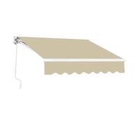 Tenda da esterno con telaio in alluminio, tetto resistente al sole e manovella, disponibile in 2 x 1,5 m, 2,5 x 2 m, 3 x 2,5 m, per terrazze, balconi e giardini, protezione UV, facile installazione