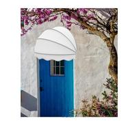 Tenda da esterno curva francese, pieghevole, resistente ai raggi UV, 95 cm, tenda a cupola per patio e bar, elegante copertura per porta anteriore/posteriore, design in tela durevole