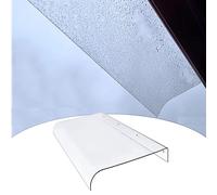 Tenda da esterno curva per porte e finestre, in policarbonato trasparente, non richiede manutenzione, protezione invisibile per patio e giardino, 40 x 290 cm