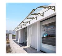 Tenda da esterno in metallo, 120 x 250 cm, copertura in policarbonato UPF 50+, per finestre e porte, staffa in alluminio resistente, perfetta per terrazze e terrazze, resistente alle intemperie.