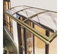 Tenda da esterno in policarbonato per giardino e patio, resistente alle intemperie, per porte e portici, dimensioni 60/80/100/120 cm (lunghezza 80 cm, lunghezza 180 cm)